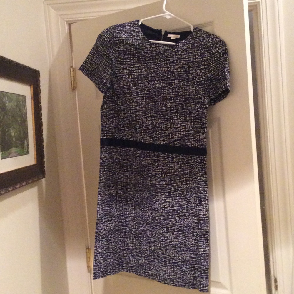 Navy and white dress